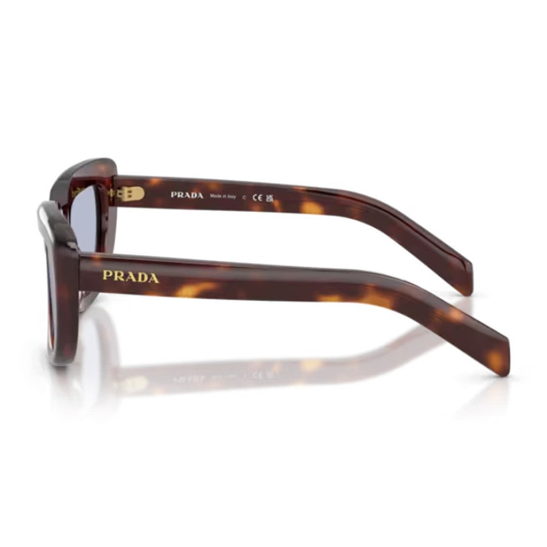 Prada Havana Pr D07s Geometric Acetate Sunglasses