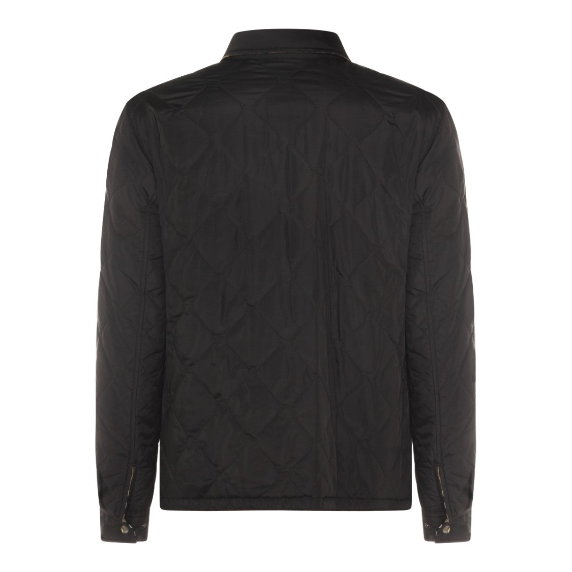 Burberry Quilted Down Jacket With Shirt Collar
