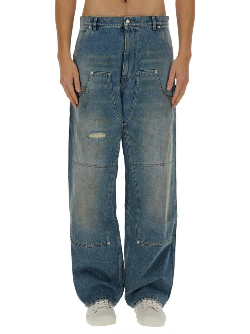 Moschino Relaxed High-Waist Wide-Leg Jeans