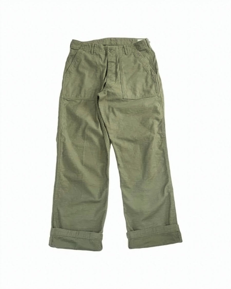 Orslow Straight-Fit Green Cotton Trousers