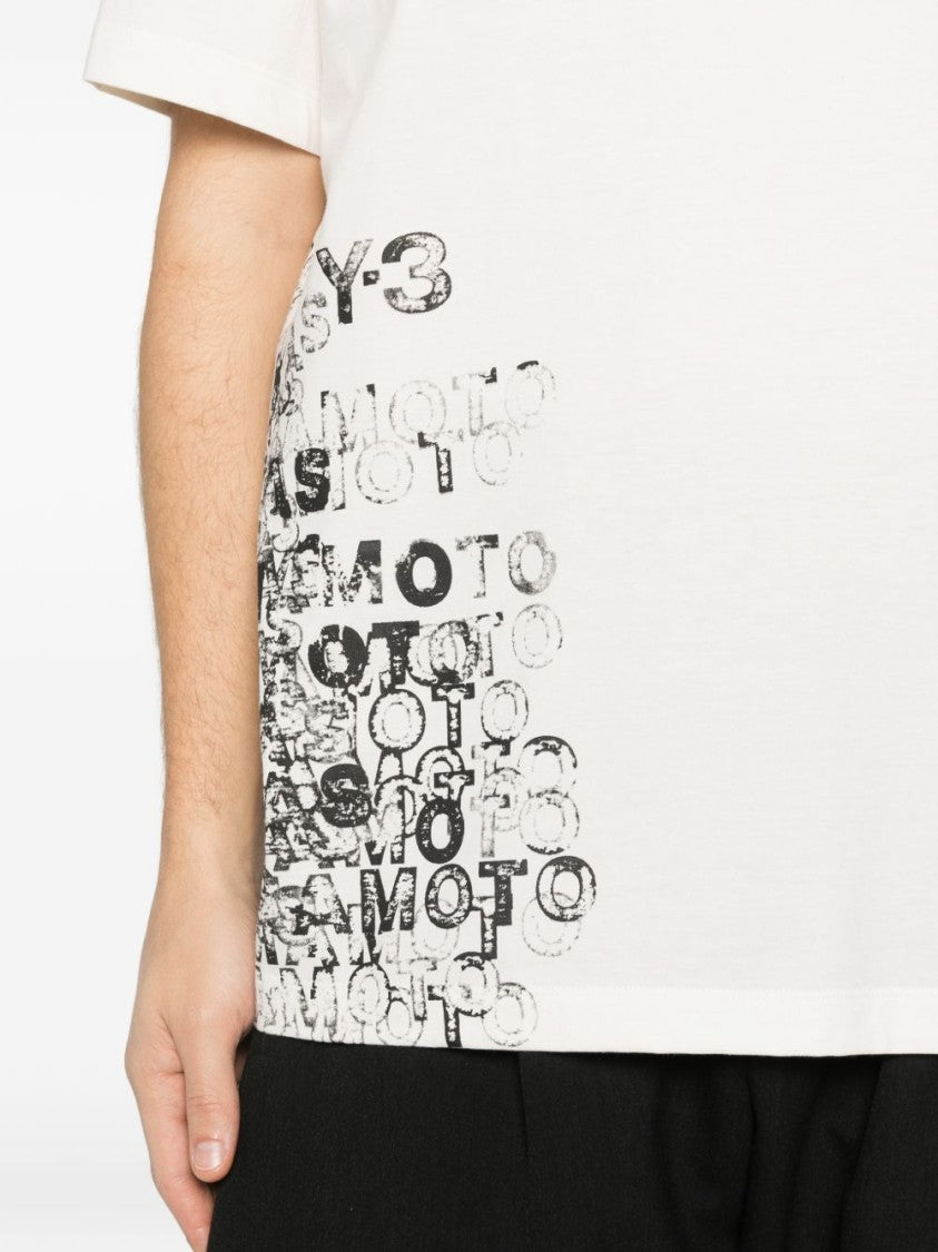 Y-3 Relaxed Fit Cotton T-Shirt With Graphic Print