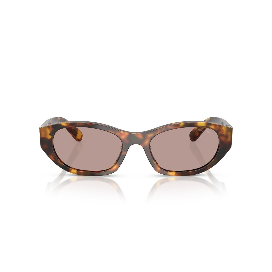 Miu Miu 0Mu A03s Tortoiseshell Oval Frame Sunglasses