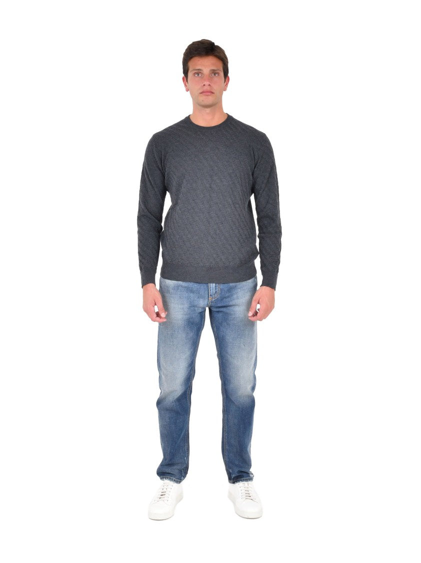 Low Brand Dark Grey Crew Neck Sweater