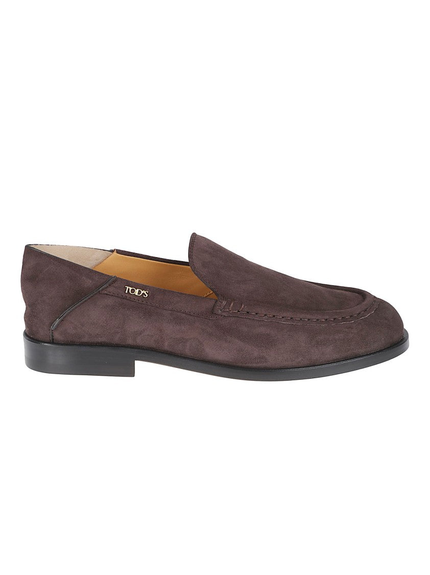Tod's Flat Suede Shoes With Rounded Toe And Sleek Finish