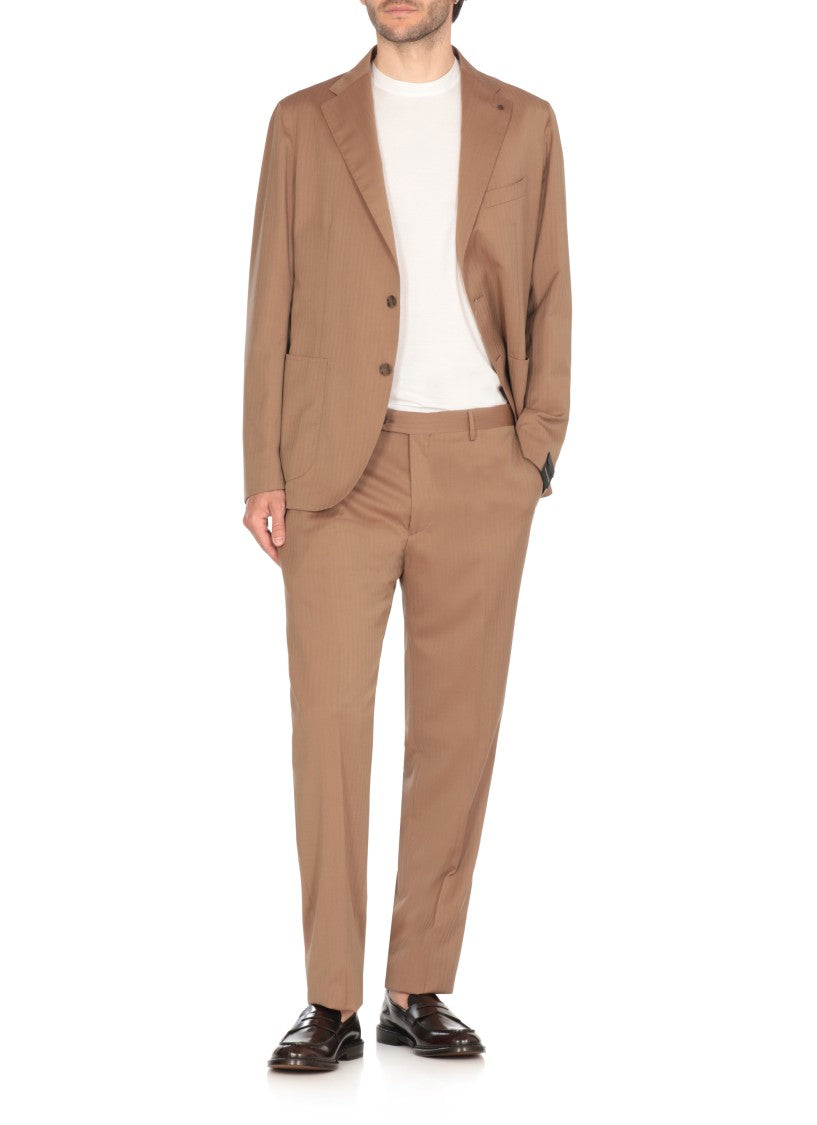 Tagliatore Brown Wool Suit