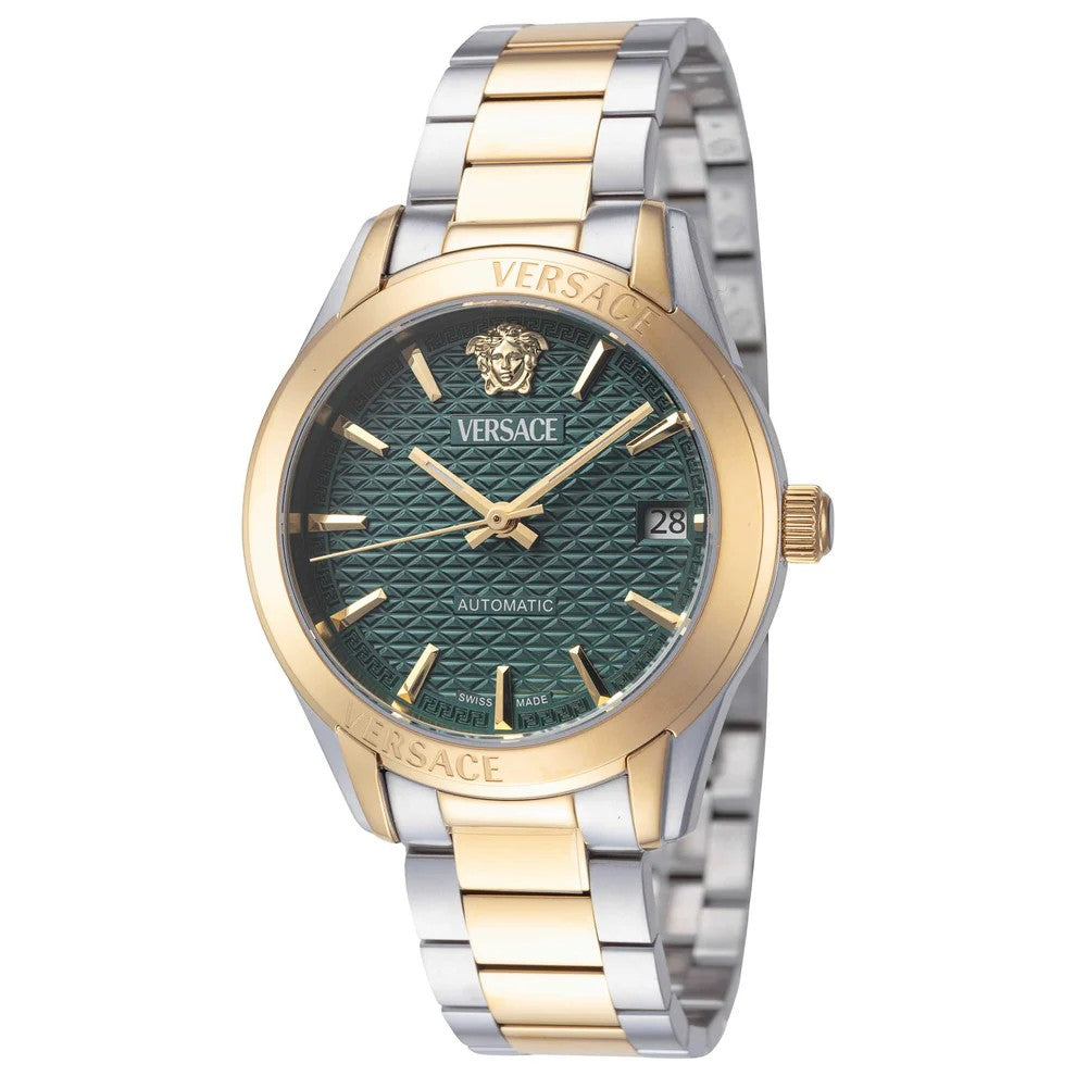 Versace Greca Classic Automatic Wristwatch With Two-Tone Bracelet