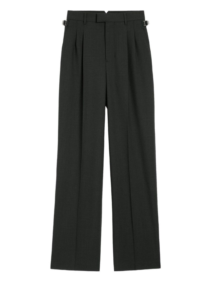 Ami Charcoal Grey High-Waisted Trousers