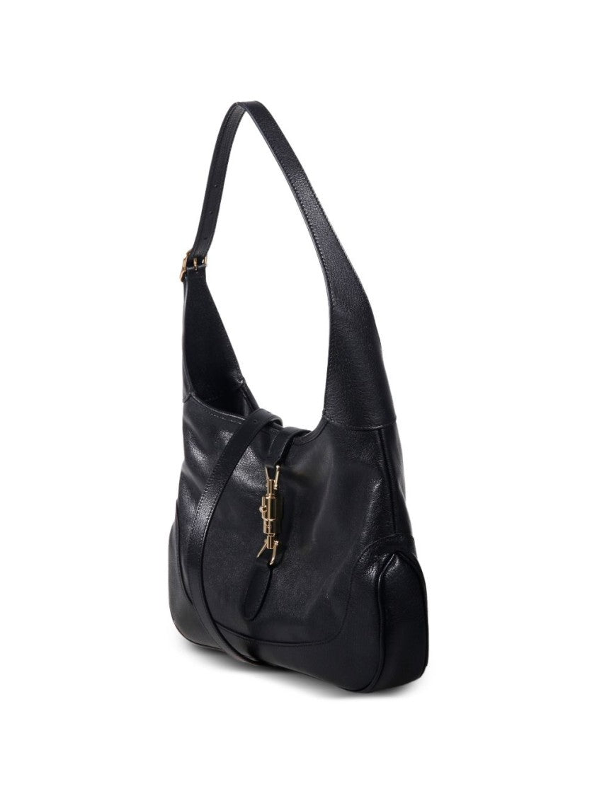 Gucci Black Jackie 1961 Grainy Leather Shoulder Bag