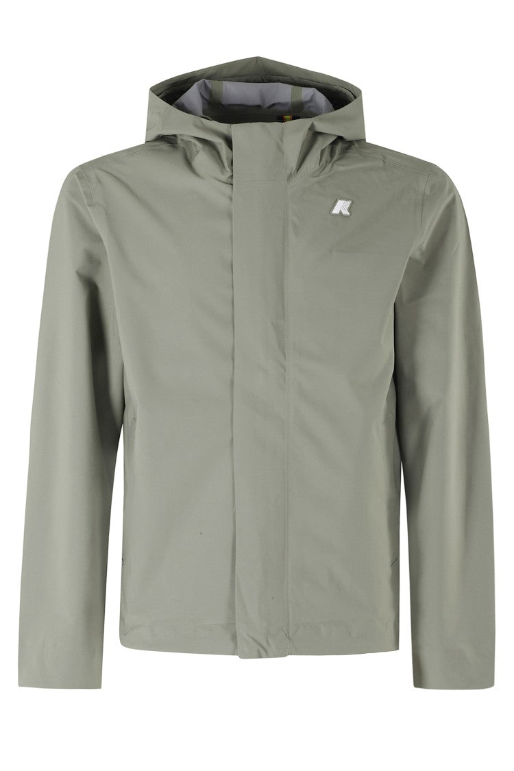 K-Way Green Jacko Stretch 2L Magnetic-Closure Polyester Jacket