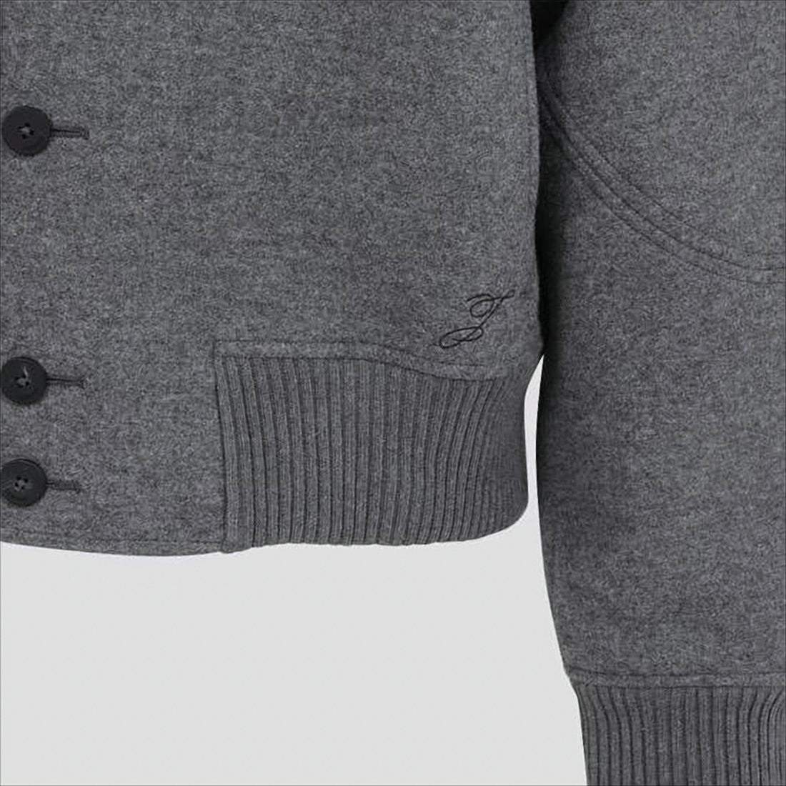 Jacquemus Button-Up Grey Wool Blend Jacket