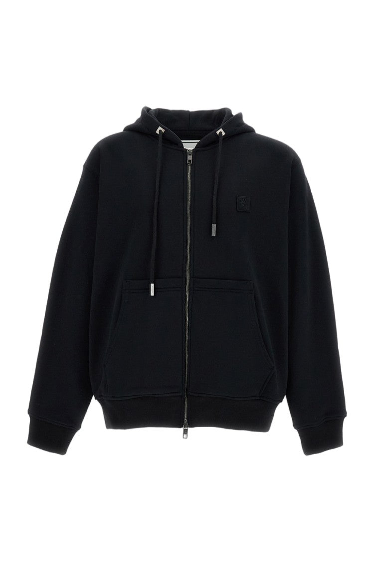 Wooyoungmi Structured Cotton Zip-Up Hoodie With Drawstring