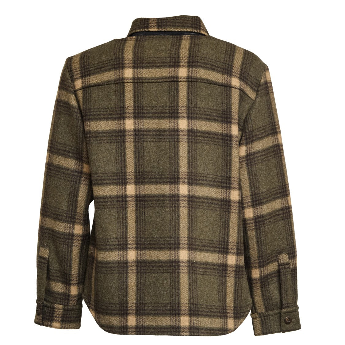Fay Scottish Tartan Overshirt Jacket In Wool Blend
