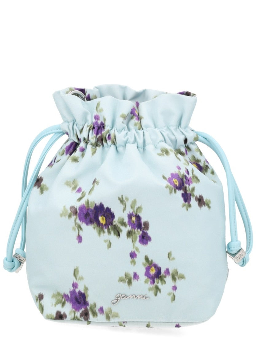 Ganni Light Blue Recycled Polyamide Backpack
