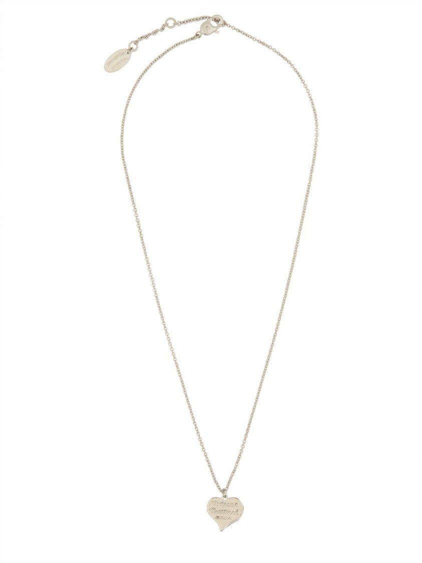 Vivienne Westwood Petra Silver-Tone Heart Pendant Necklace