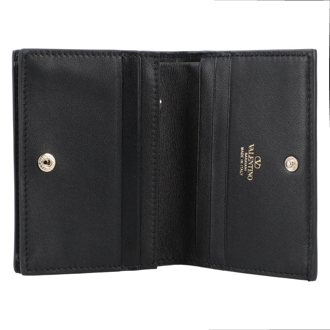 Valentino Small Rockstud Calfskin Wallet