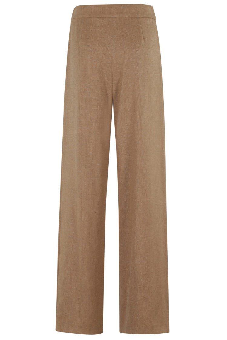 Eleventy Wide-Leg Trousers With Front Pleats