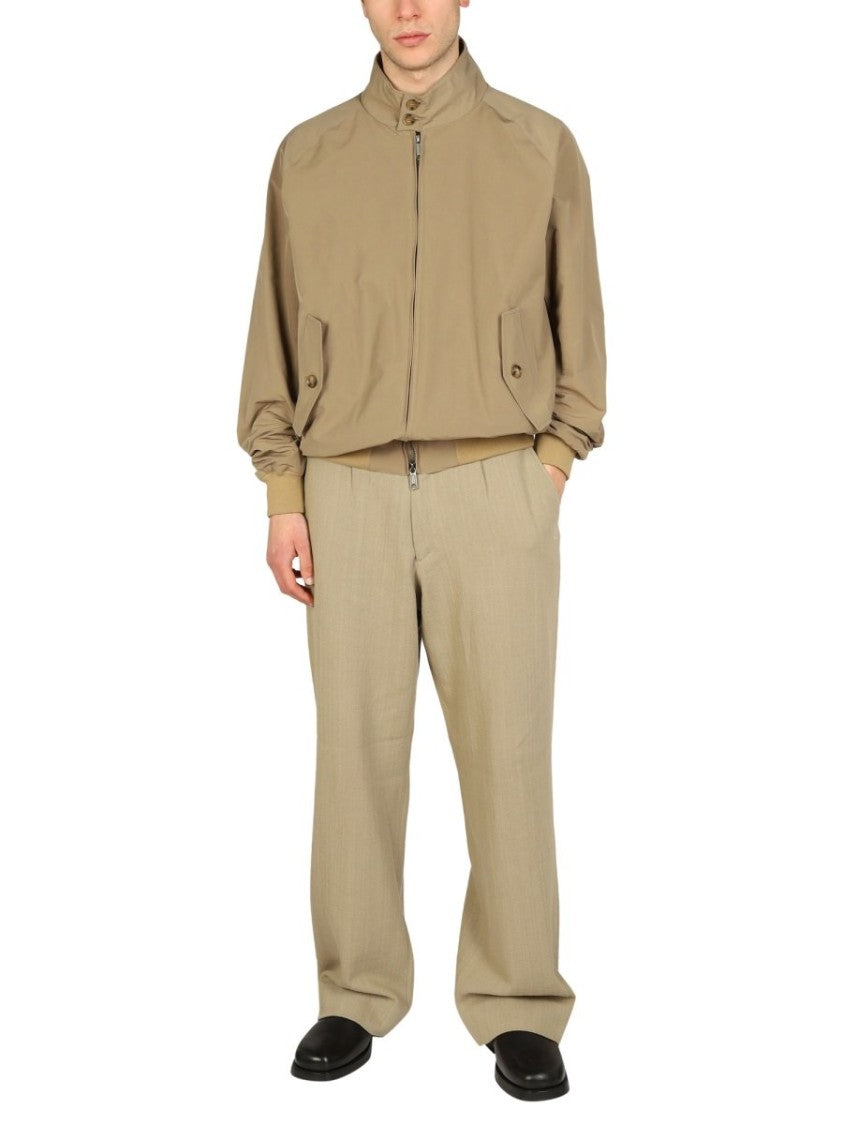 Baracuta Classic High Collar Bomber Jacket With Flap Pockets