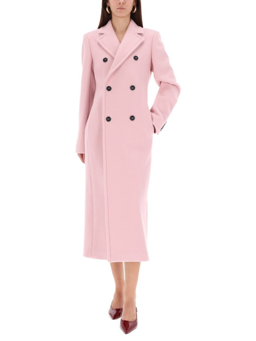 Sportmax Tailored Double-Breasted Virgin Wool Coat