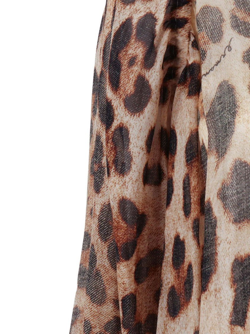 Ermanno Scervino Leopard Print Puff Blouse