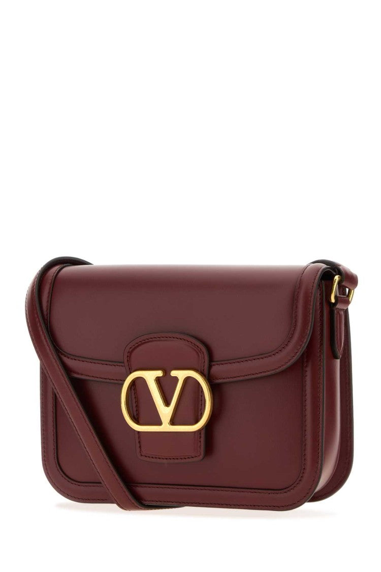 Valentino Garavani Burgundy Leather 9To5 Shoulder Bag