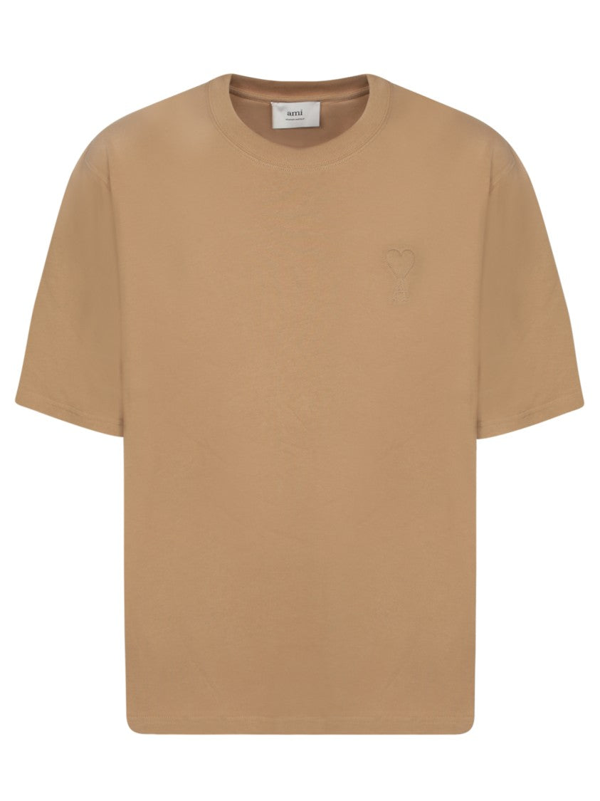 Ami Classic Fit T-Shirt With Embroidered Detail