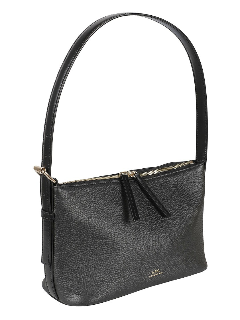 A.P.C. Textured Cowhide Leather Shoulder Bag