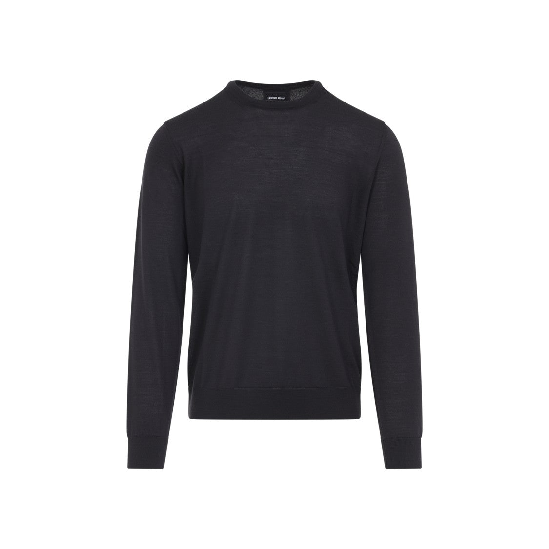 Giorgio Armani Crew Neck Sweater In Virgin Wool