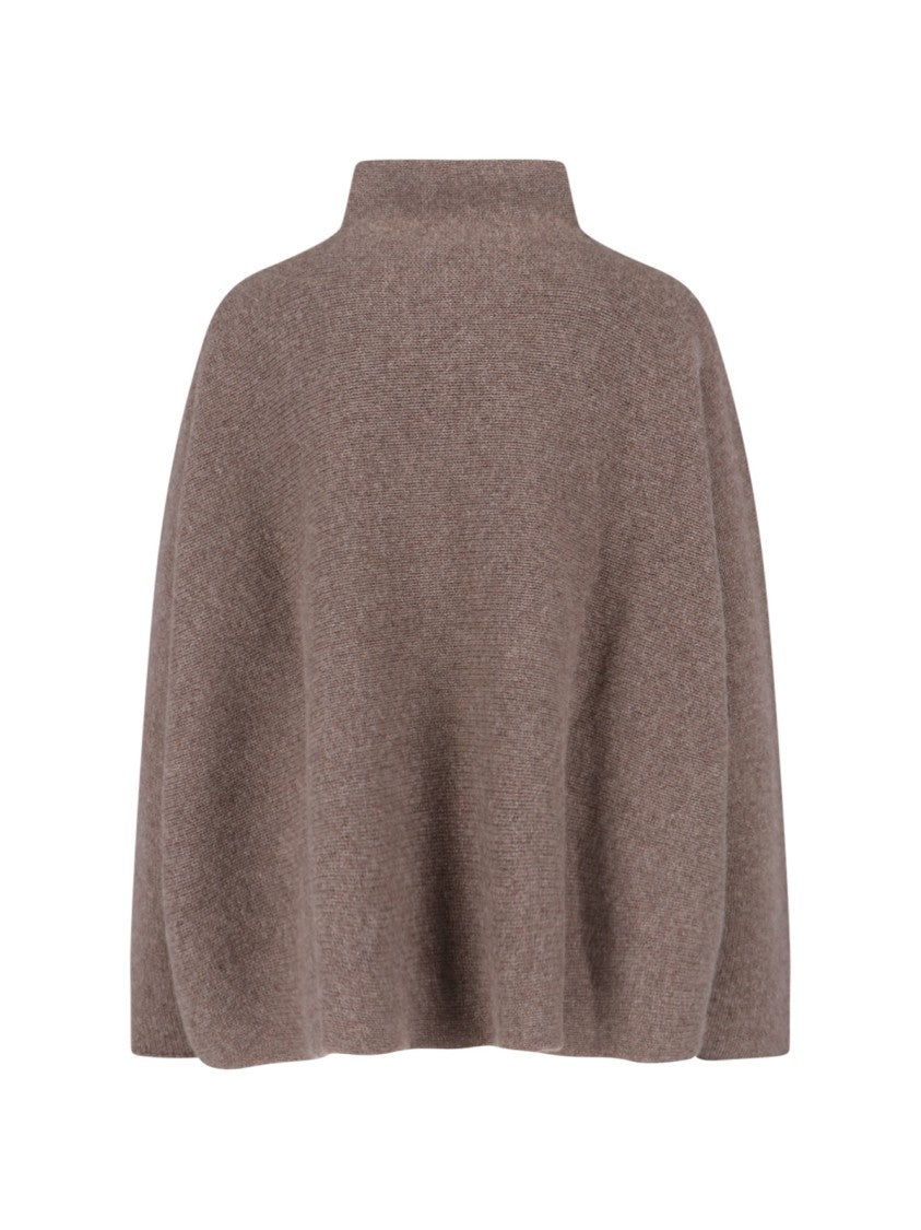 Giorgio Armani Relaxed-Fit Beige Knit Sweater With Timeless Design