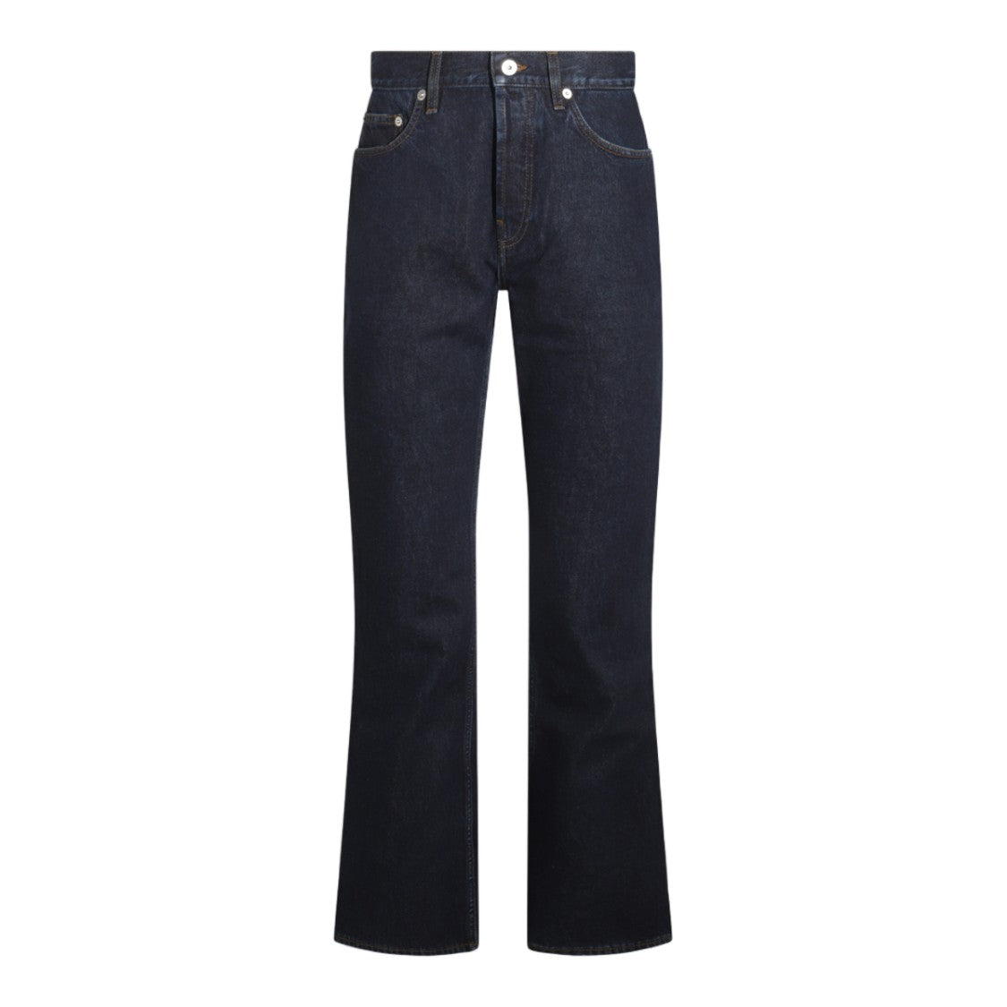 Burberry High-Waisted Straight-Leg Jeans With Subtle Stitching