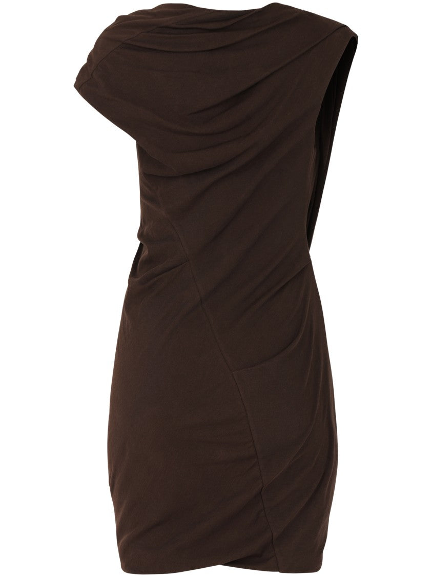 Entire Studios Asymmetrical Draped Twisted Mini Dress