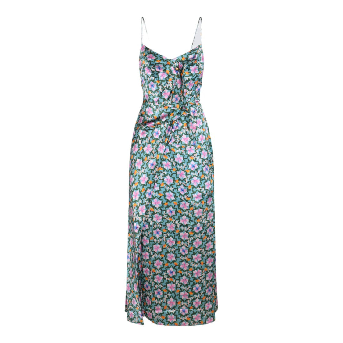 Saloni Maxi Dress With Spaghetti Straps And Floral Design