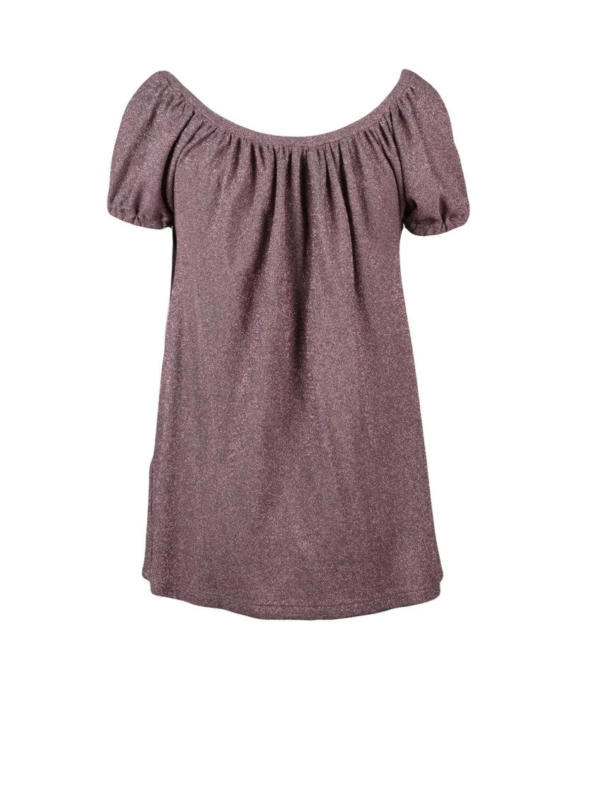 Vivienne Westwood Anglomania Pink Viscose-Blend Gipsi Lamé T-Shirt