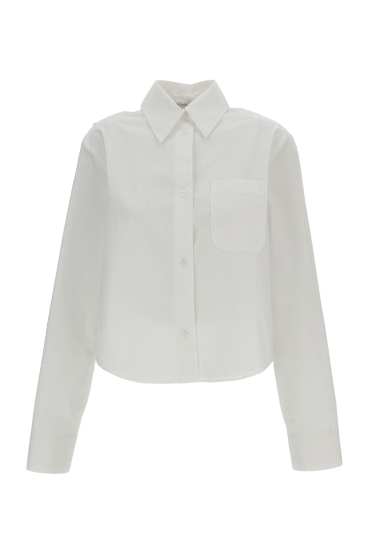 Sportmax White Ceppo Cropped Cotton Shirt
