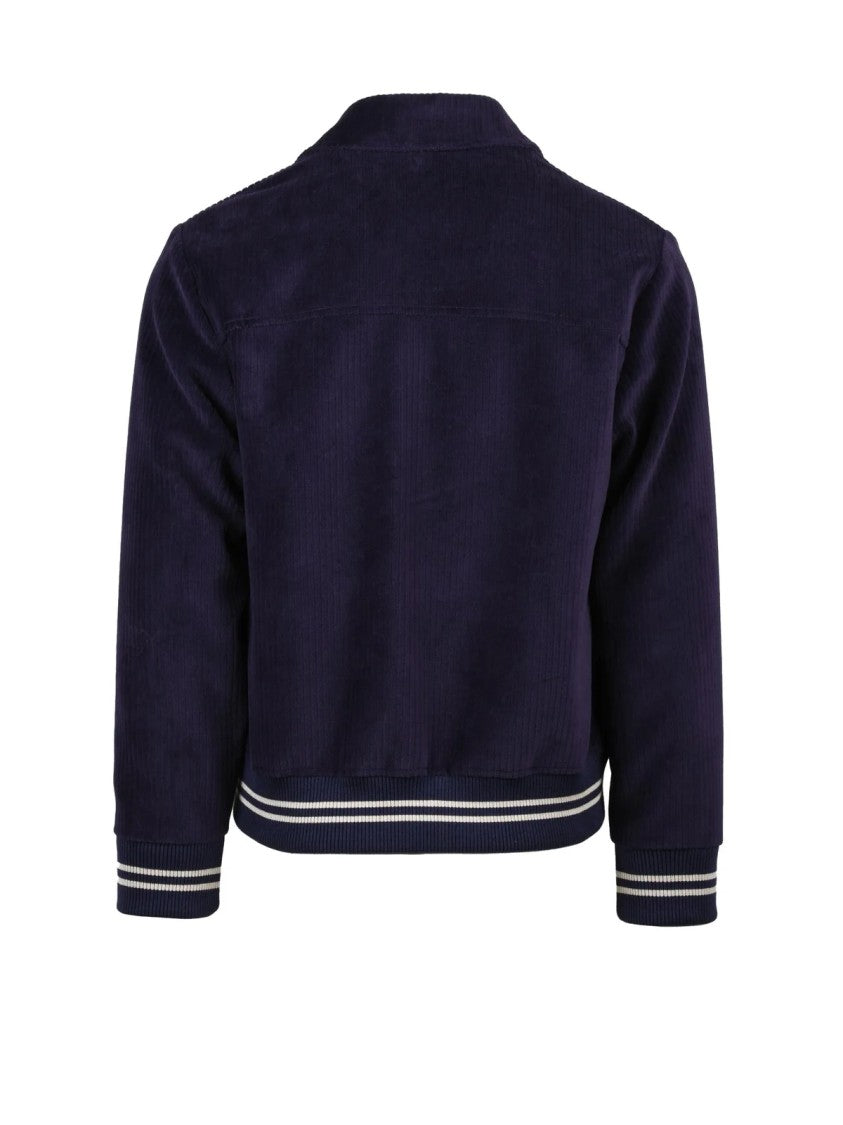Circolo 1901 Purple Cotton-Blend Varsity Coat