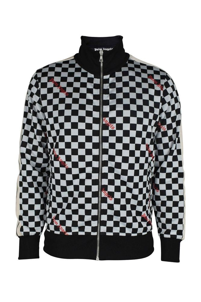 Palm Angels Checkerboard Print Vest With High Collar