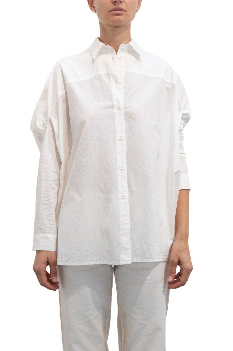Pier Antonio Gaspari Boxy Oversized Voile Classic Collar Shirt