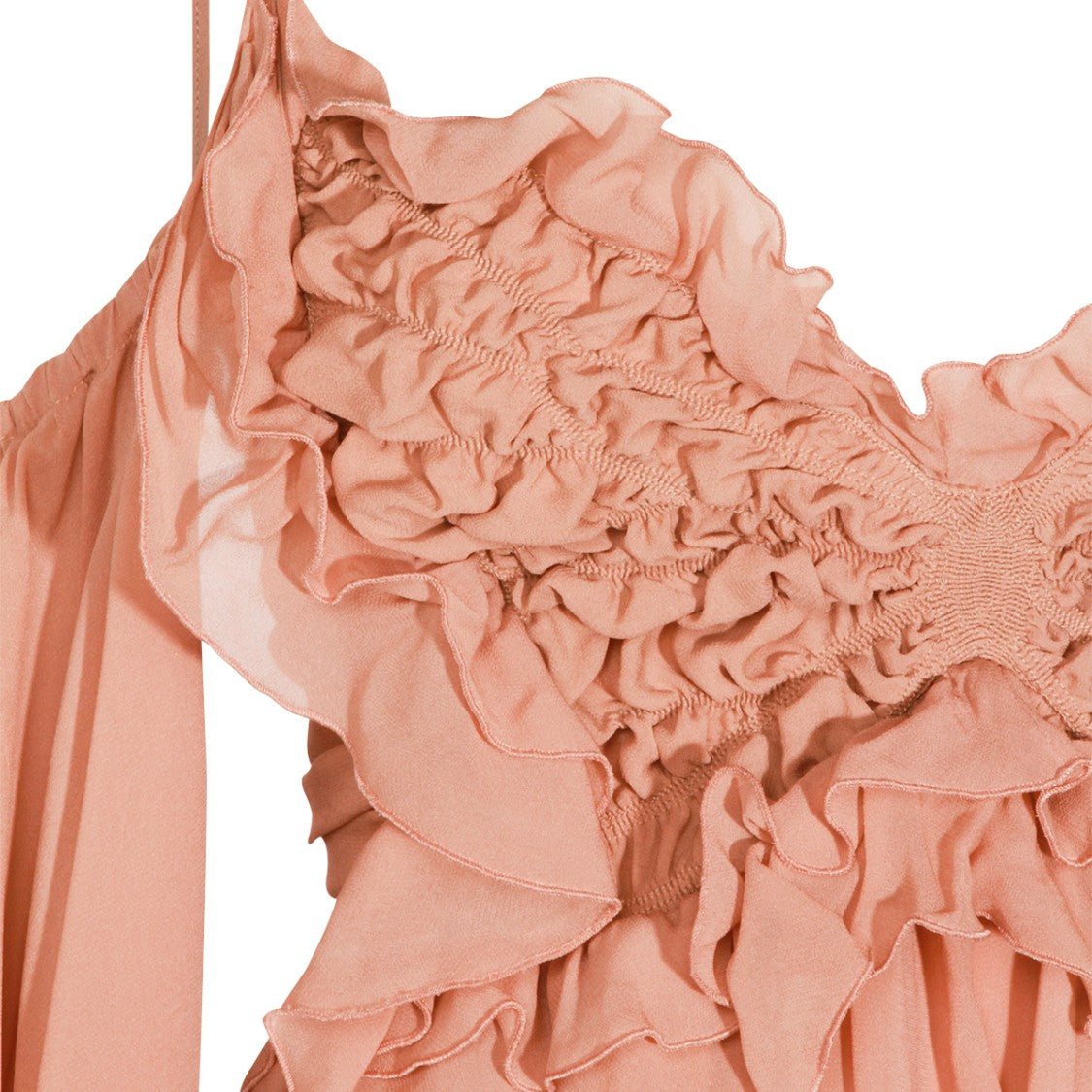 Blumarine Viscose Maxi Dress With Asymmetric Hem And Ruffle Detail