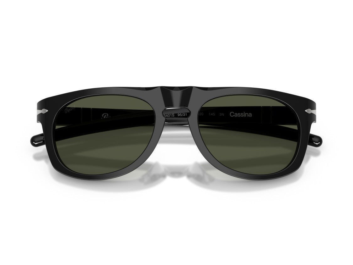 Persol Silver 0Po3401s Acetate Square Sunglasses