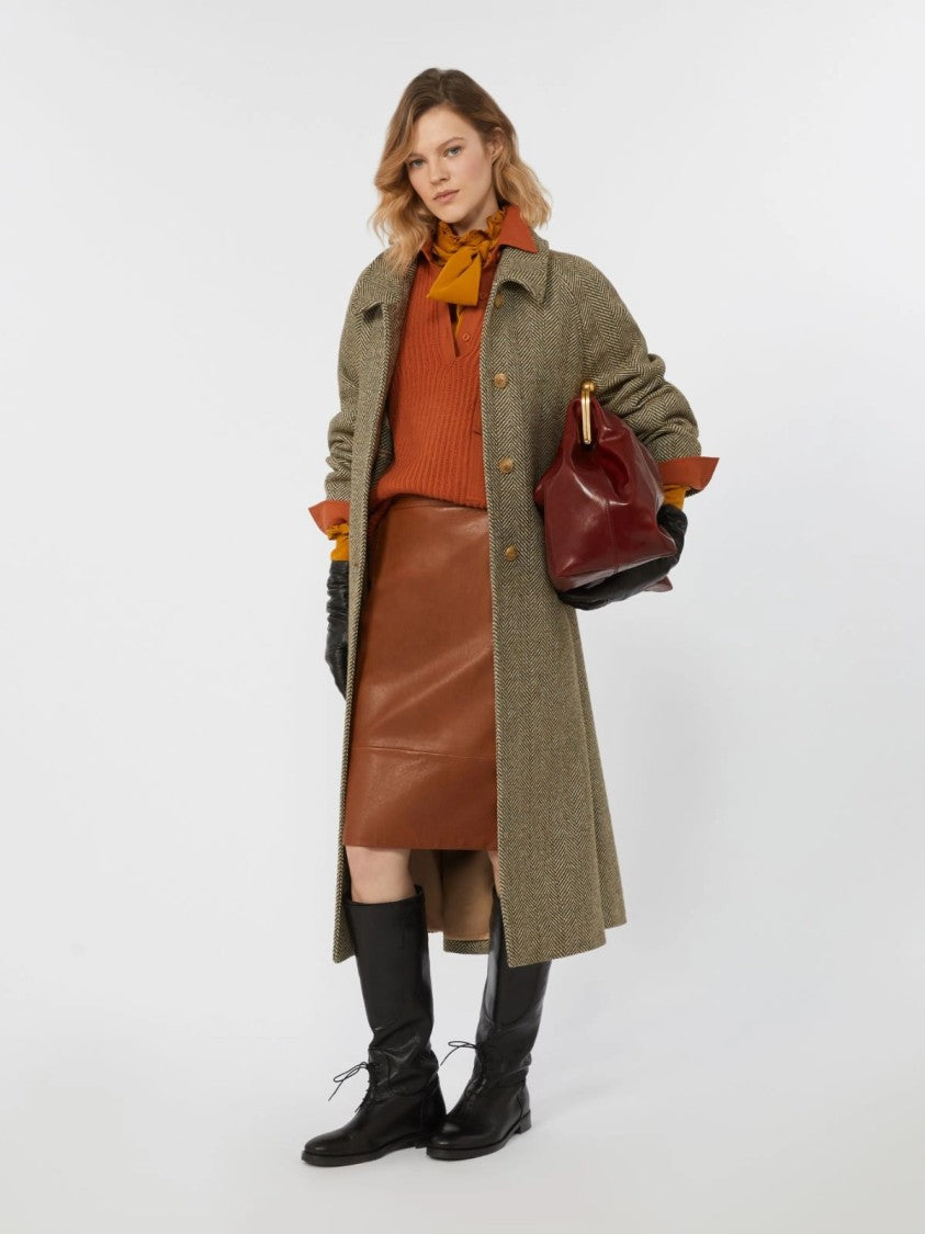 Max Mara Ribbed Knit Sweater With Polo Collar