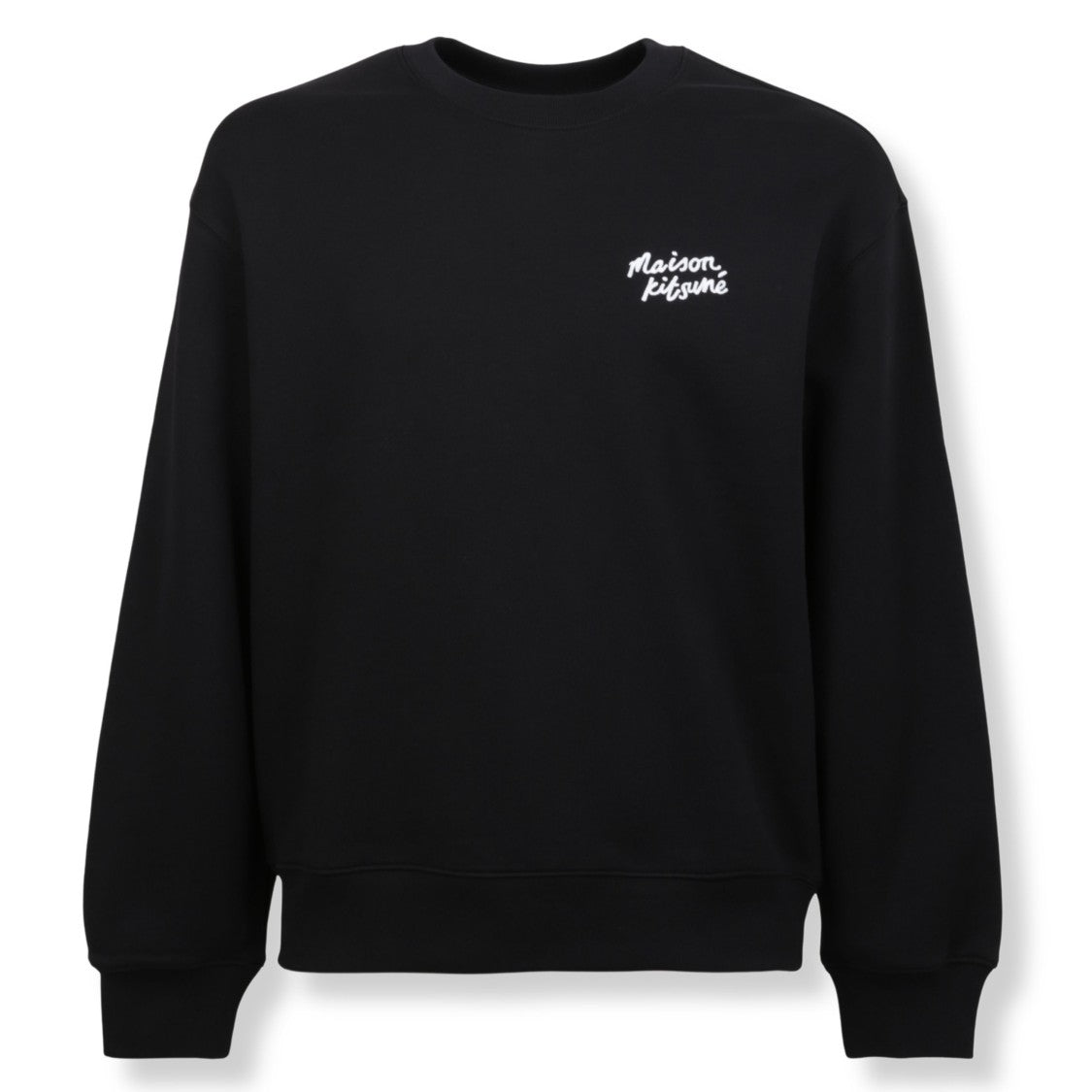 Maison Kitsuné Comfort Fit Black Cotton Sweatshirt