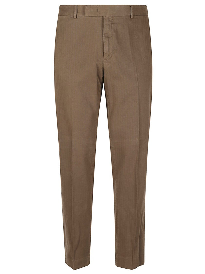 Pt Torino Brown Rebel Tailored Cotton Pants