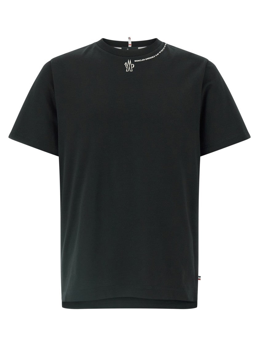 Moncler Grenoble Hem Black Cotton T-Shirt