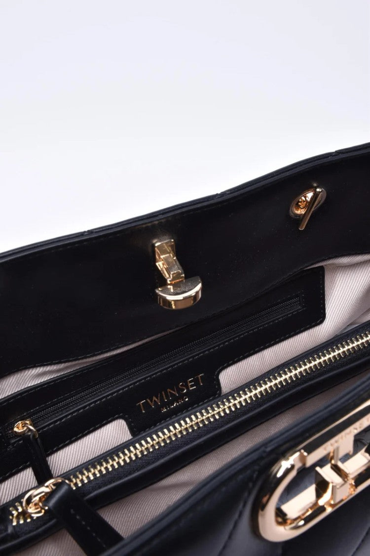 Twin-Set Tote Bag With Chain - Black