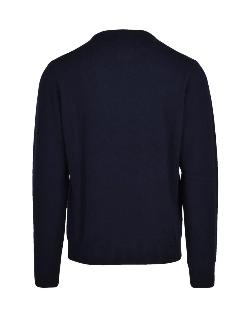 Gant Multicolor Wool Crewneck Sweater With Ribbed Details