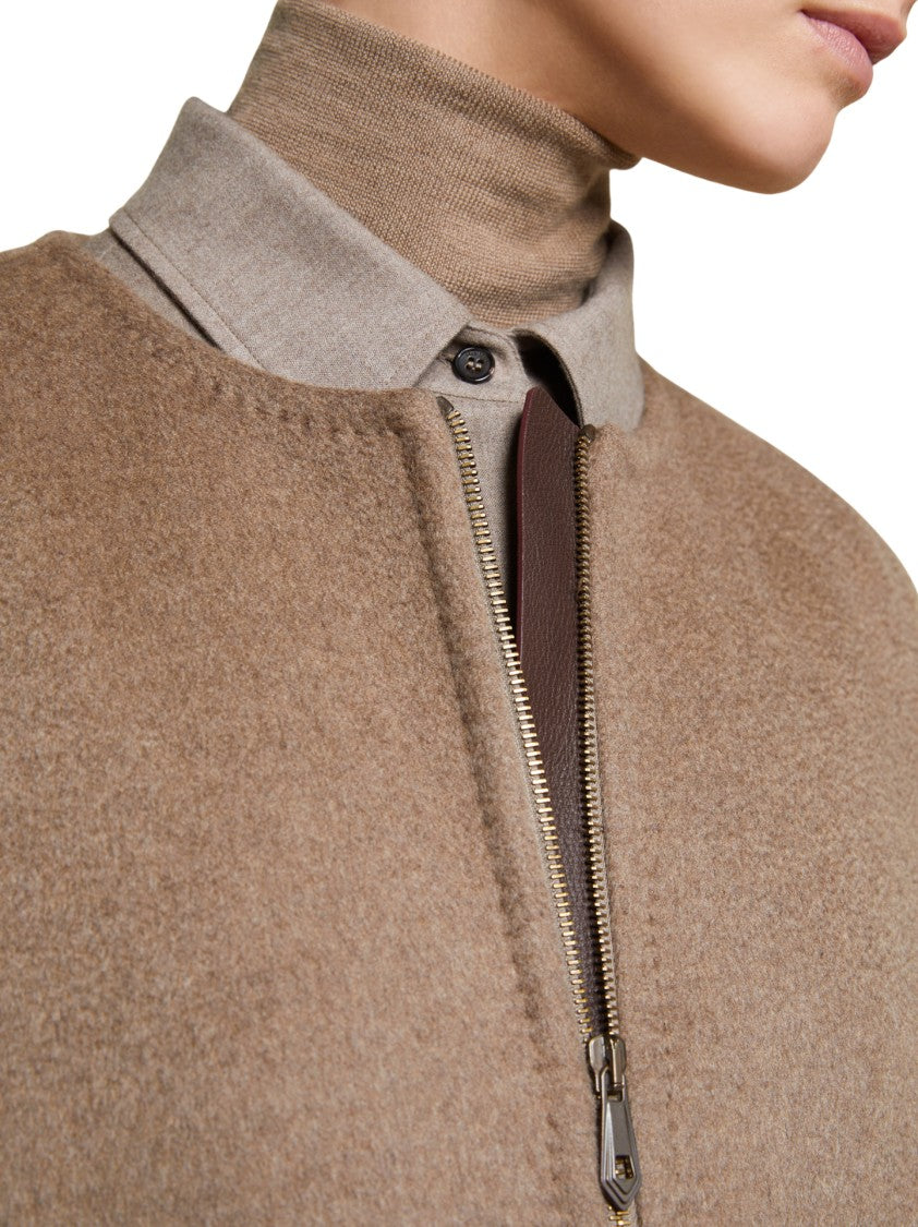Max Mara Loose-Fit Brown Coat With Wide Sleeves