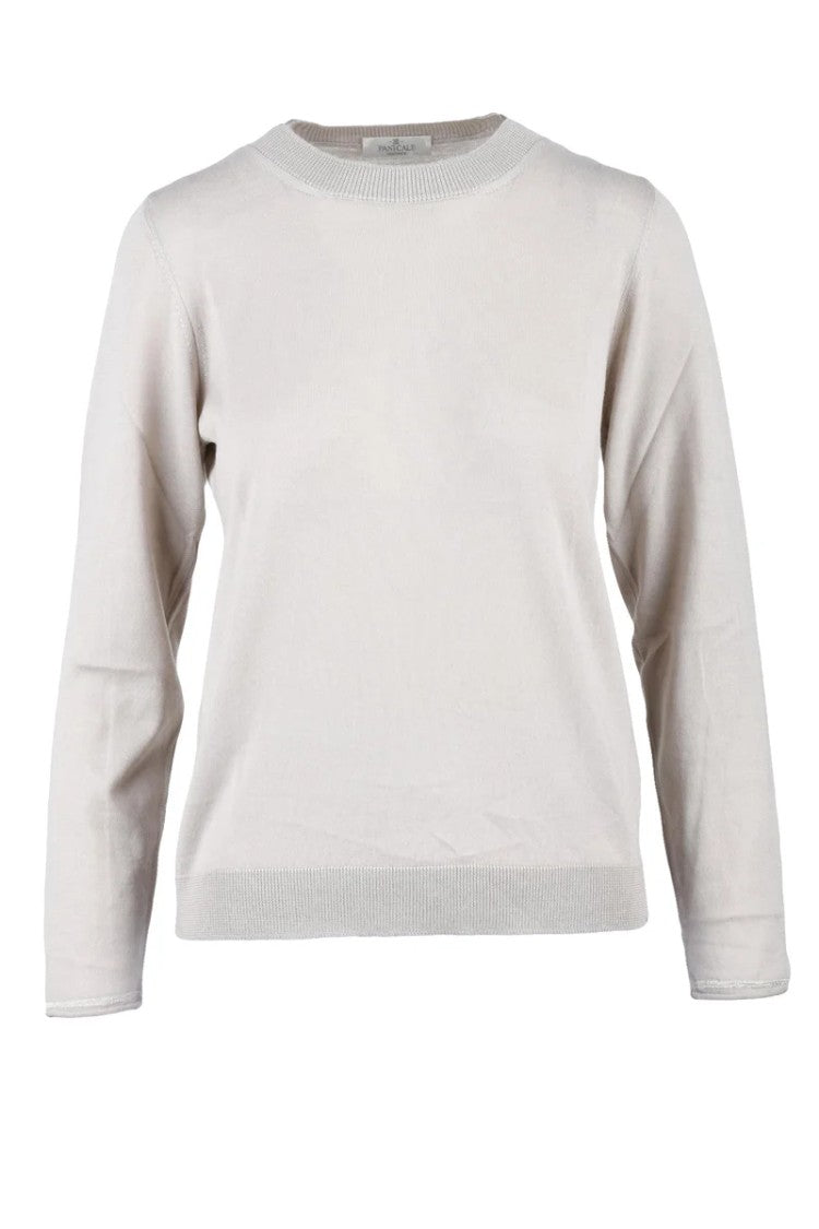 Panicale Wool Silk Under Jacket Top - Grey