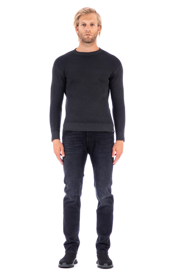 Fly3 Ribbed Wool-Cotton Pearl Knit Sweater