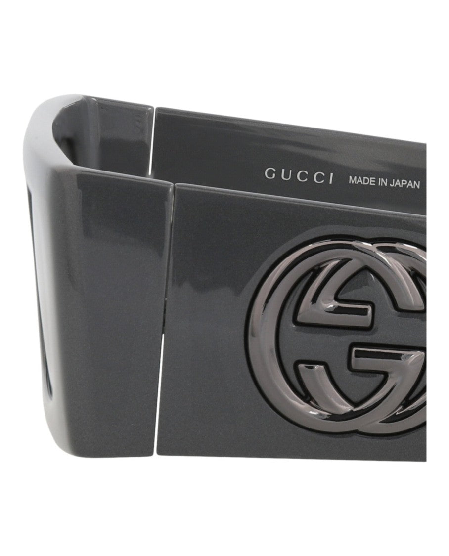 Gucci Shield-Frame Injection Sunglasses