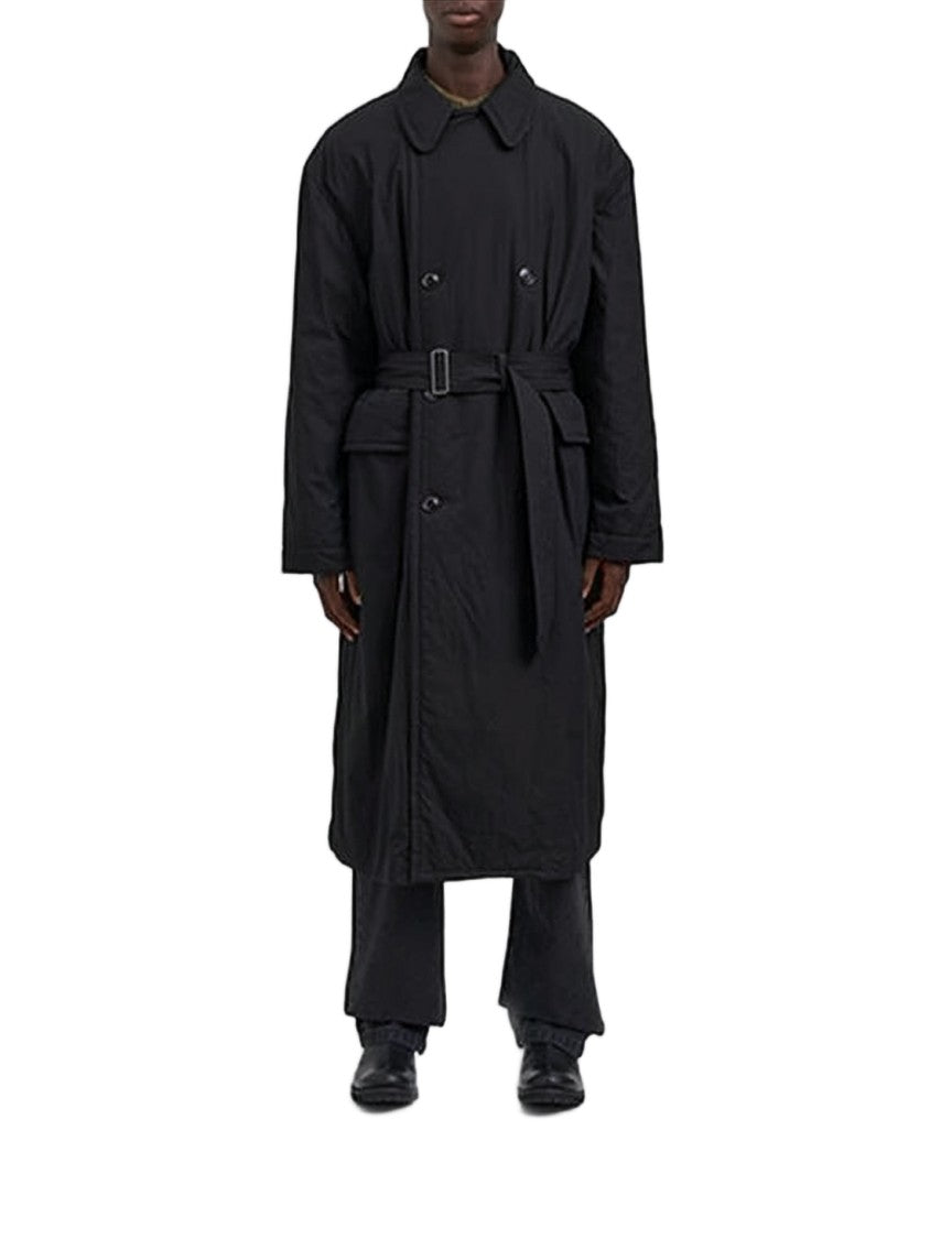 Our Legacy Long Double-Breasted Coat With Quilted Lining