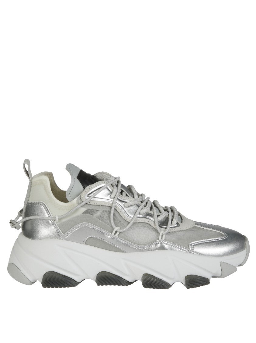 Ash Chunky Sneakers With Layered Design